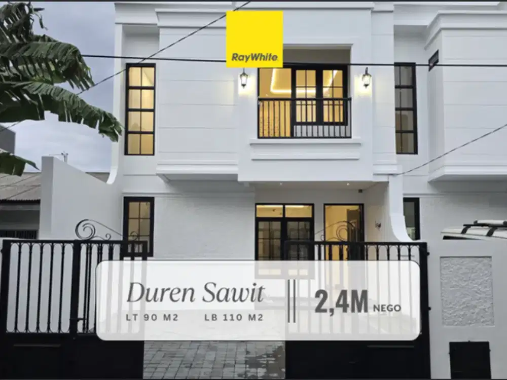 Rumah Dijual Minimalis Brand New di Duren Sawit Jakarta Timur Akses Dekat Tol Becakayu