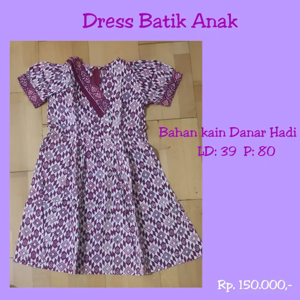 Dress batik anak / remaja