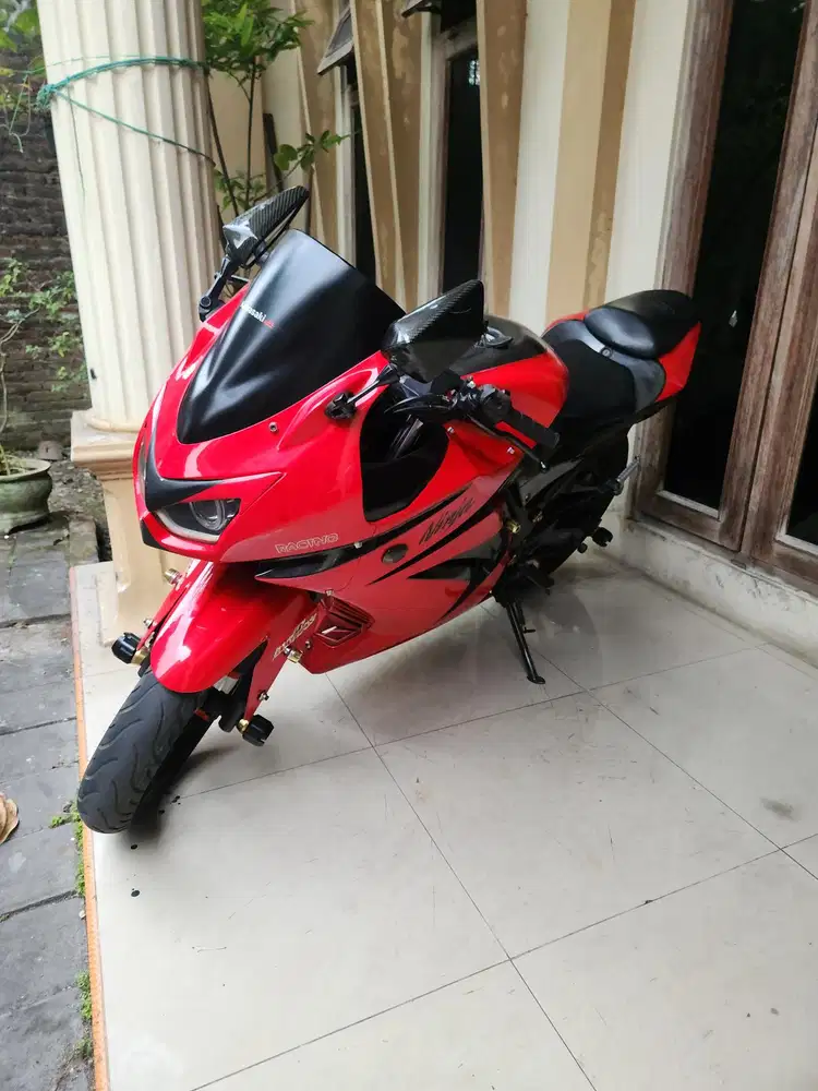 Ninja 250 karbu merah 2011 kondisi mesin baik bagus