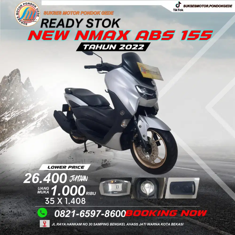 NEW NMAX 155 CON ABS
TAHUN 2022 KTP DAERAH BISA KREDIT