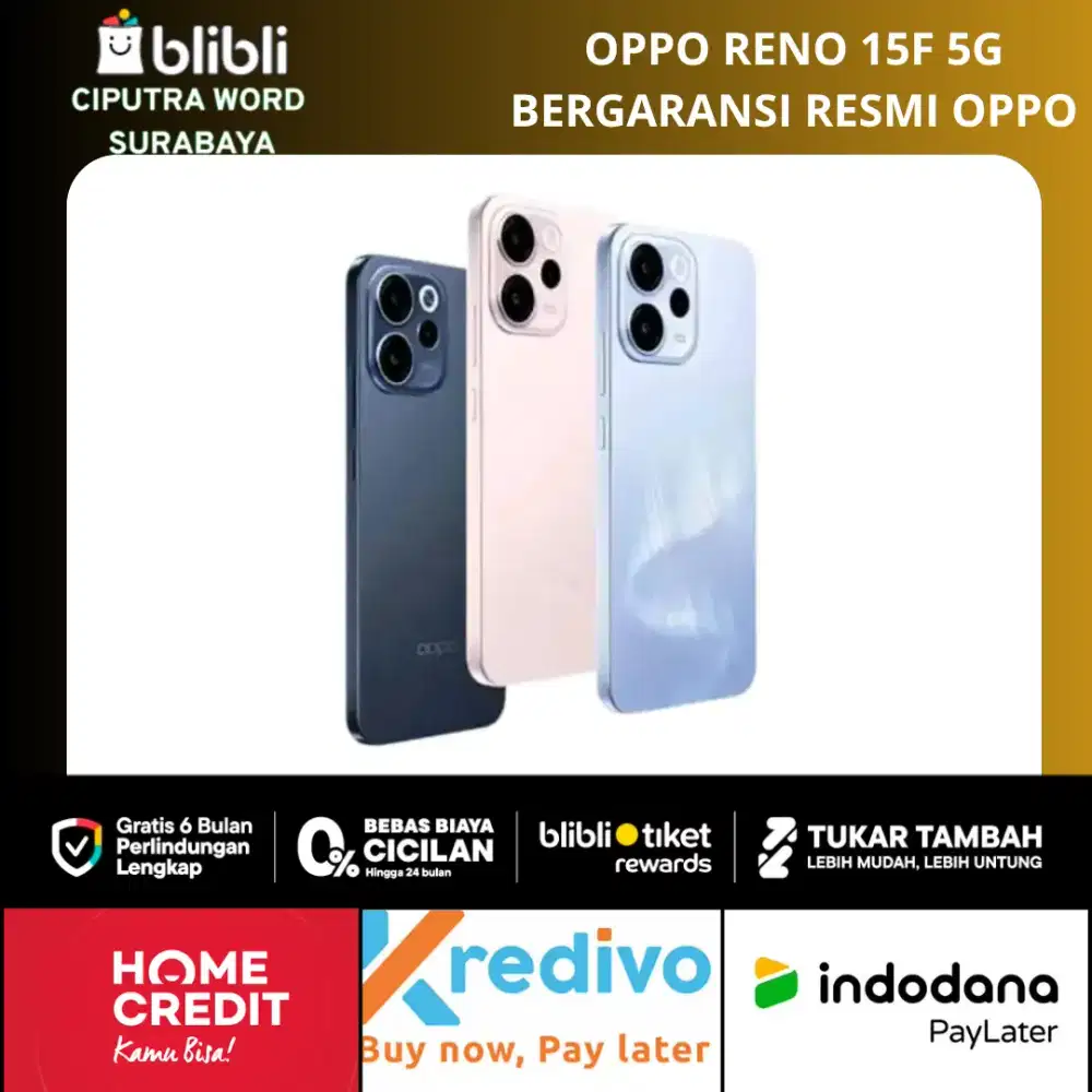 Oppo Reno 15F 5G Bergaransi Resmi Gratiss Aksesoris Lengkap