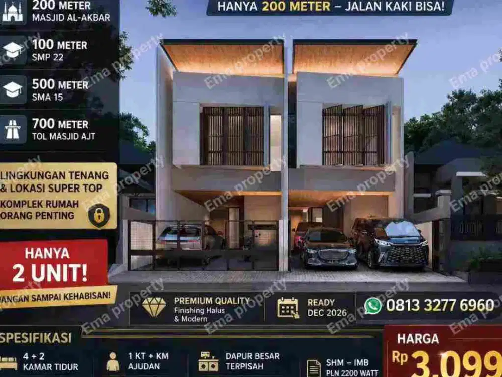 2 unit rumah baru gress di Gayungsari