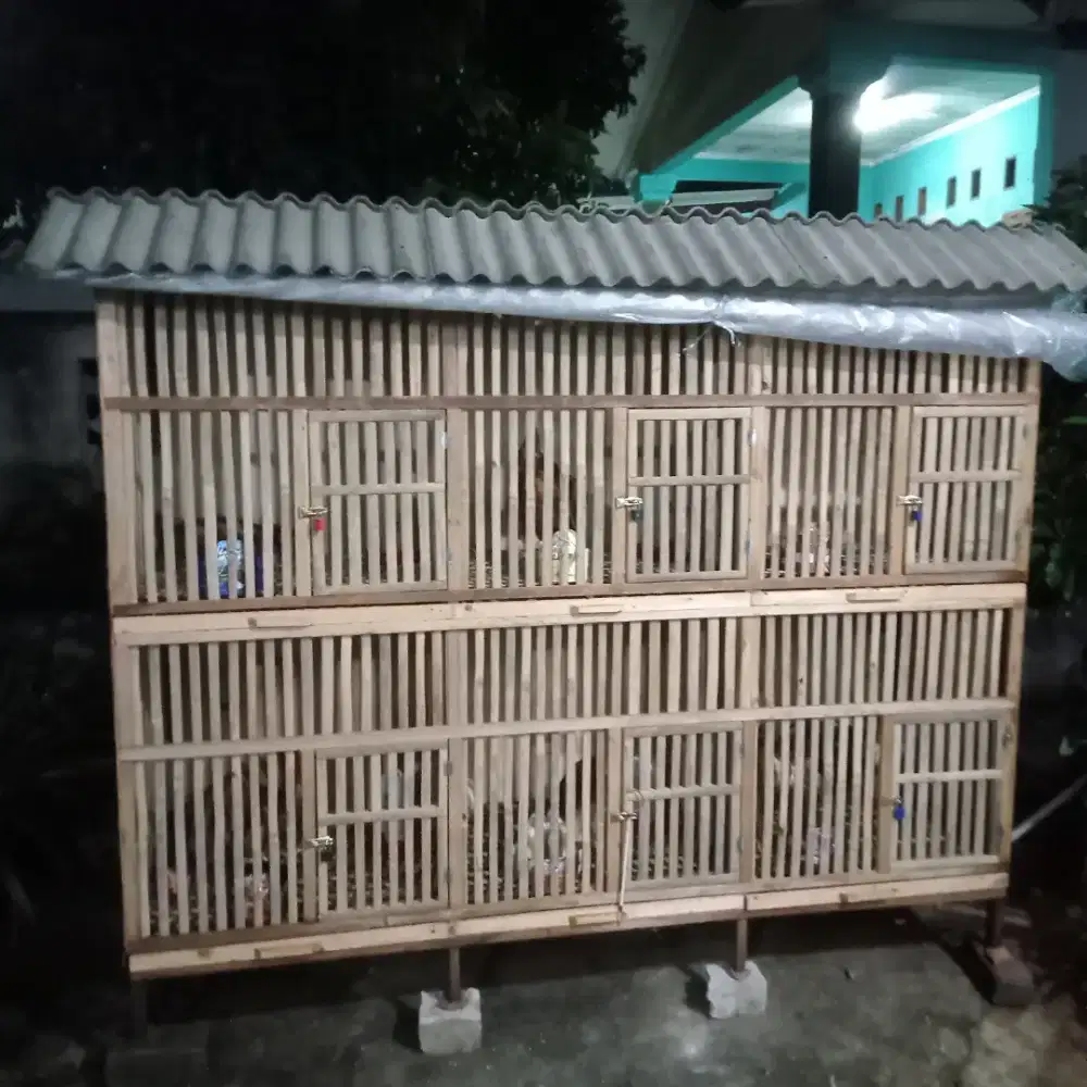 Di jual kandang ayam 6 pintu ukuran 2m x40cm