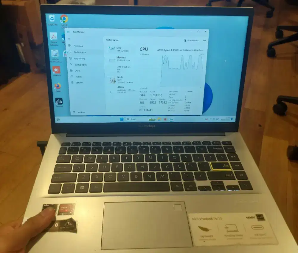 Asus Vivobook X421IAY_M413IA Ryzen 3 4300U 8/512