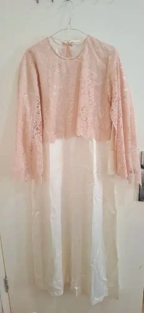 Dress panjang brukat, hijabable