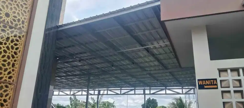 Kanopi baja ringan renovasi atap