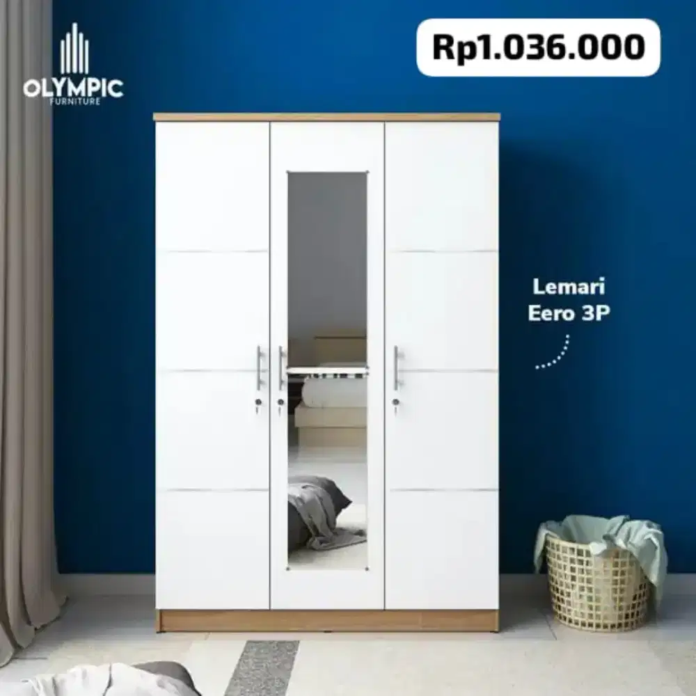 Lemari Pakaian Olympic 3pintu Murah Area Jogja (dwi)