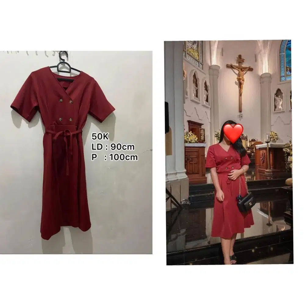 Preloved Dress Merah