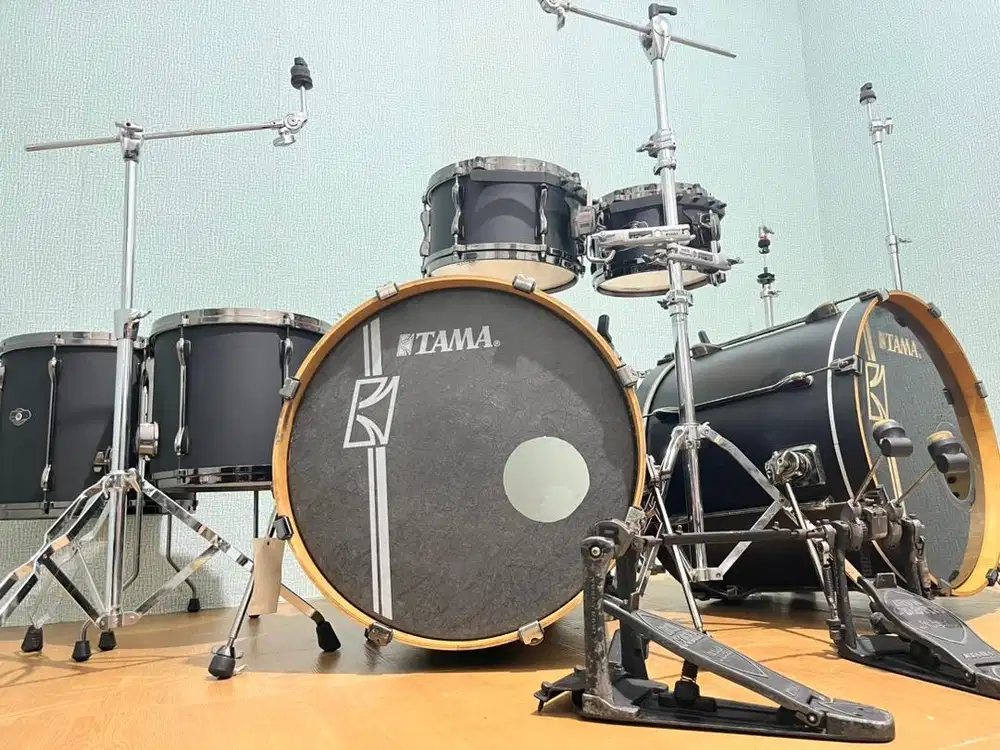 Drum set 6 pcs tama superstar hyper drive birch double bass