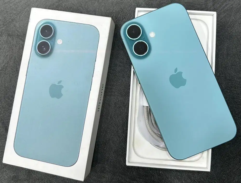 Iphone 16 128gb teal masih garansi Ibox nominus fullset