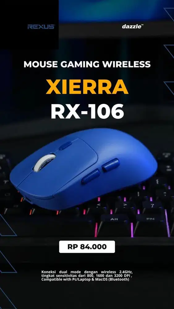 Mouse Gaming wireless Rexus RX-106
