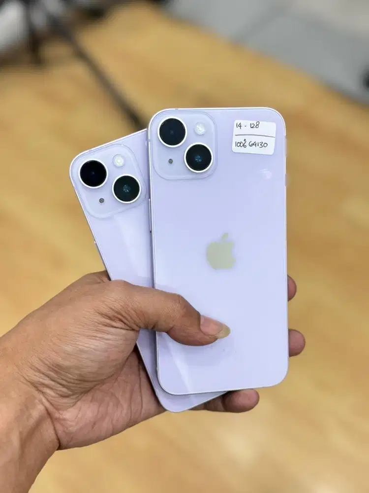 Iphone 14 128Gb Purple all operator mulus no minus ni dent fullset