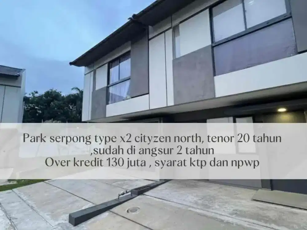 over kredit park serpong siap huni , selangkah summarecon mall serpong