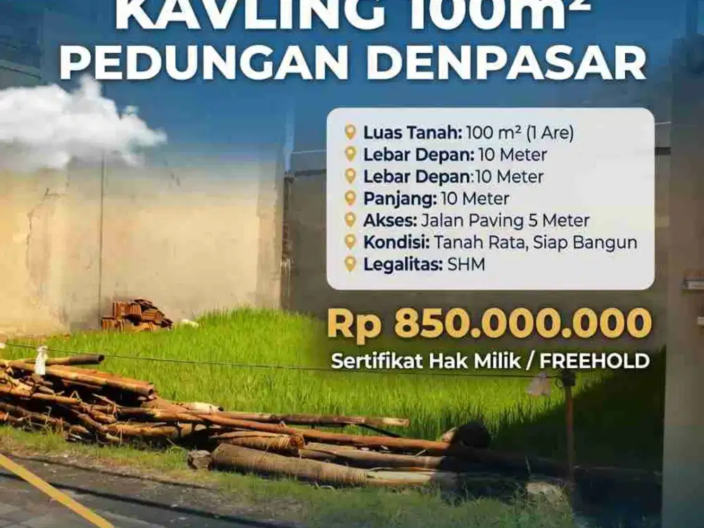 Tanah Langka Murah di Pedungan Denpasar Selatan Bali