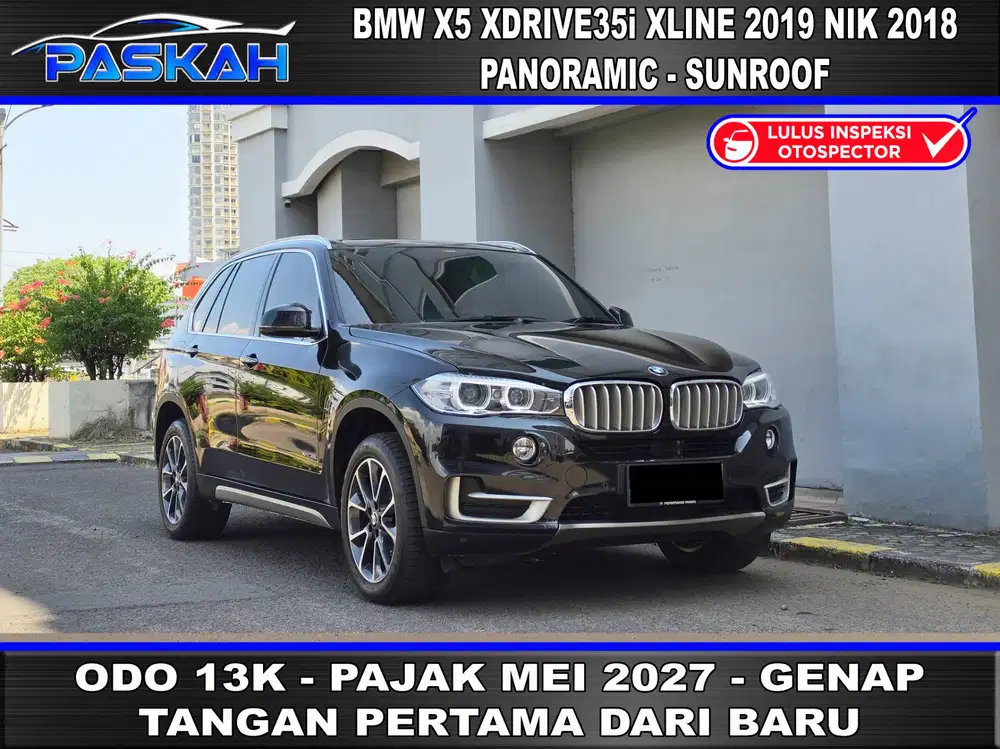 PAJAK=2027-Mei Bunga=5% Odo=13k BMW X5 XDRIVE 3.5i XLINE 2019 nik 2018