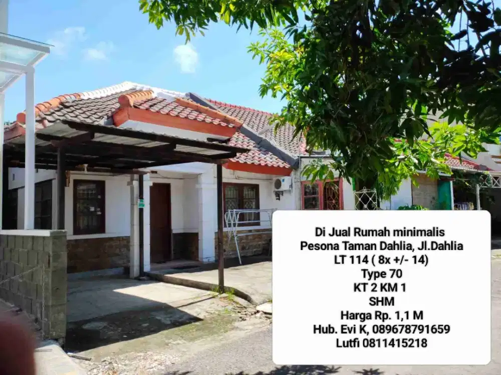 Di Jual Rumah minimalis Pesona taman Dahlia, Makassar