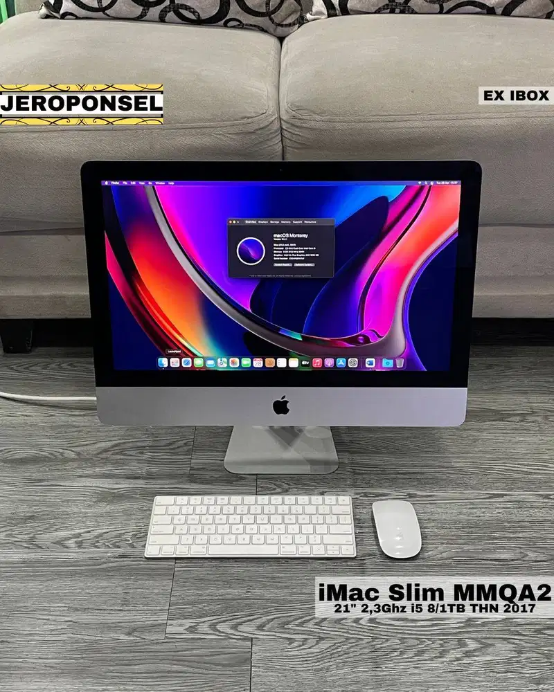 IMAC SLIM 2017 21” i5 8/1TB MULUS ORIGINAL GARANSI