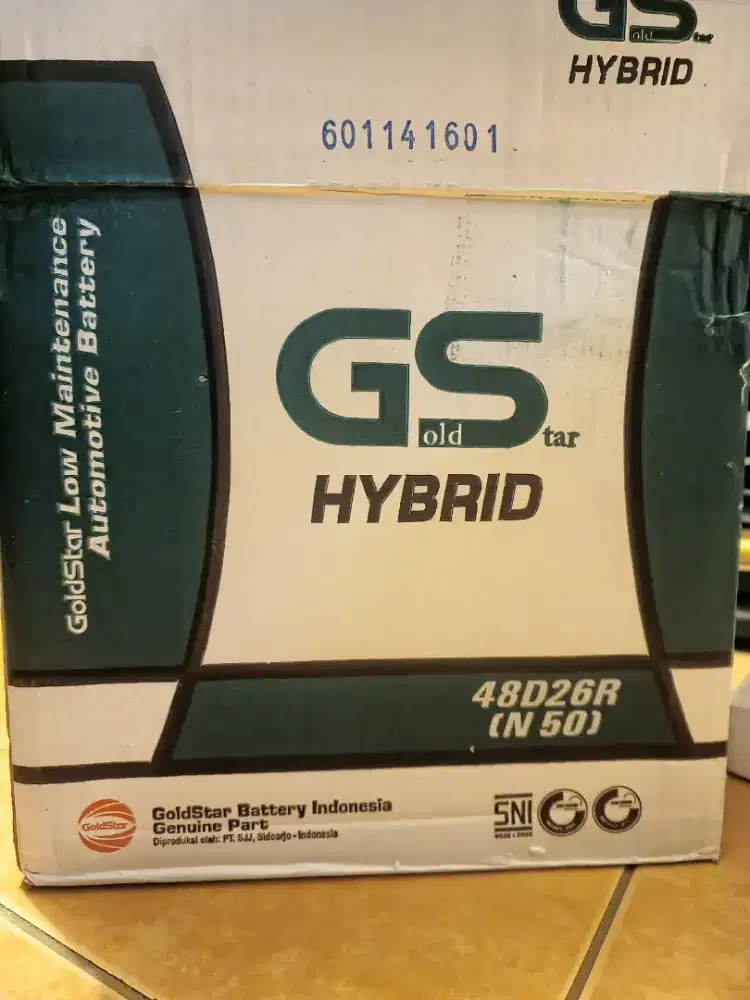 Aki mobil GS gold star n50 50Ah hybrid aku basah