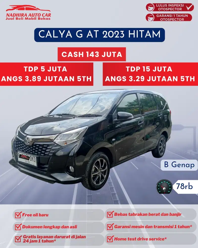 DP 5 Juta Calya G AT 2023 Hitam