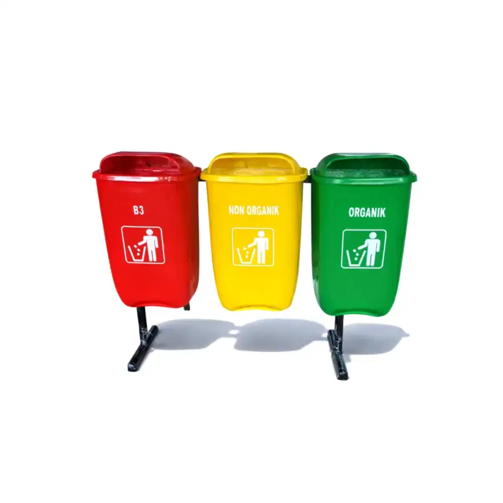 Tong Sampah fiberglas Oval Pilah 50 Liter