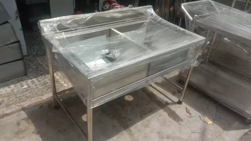 Double sink stainless ukuran 120x70