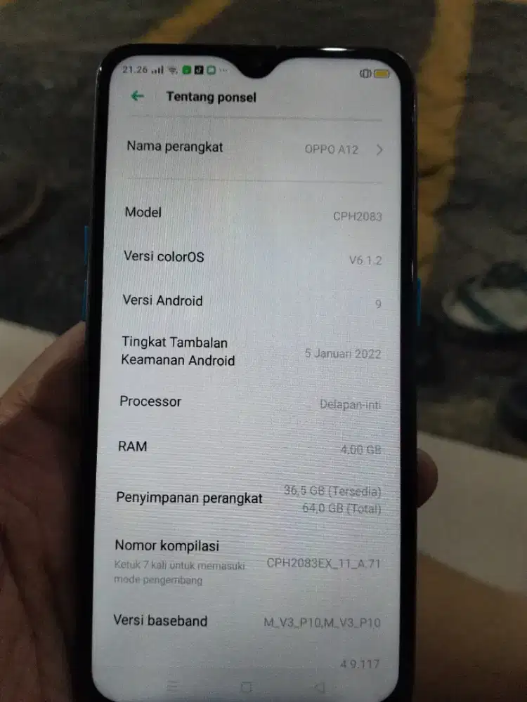 Oppo A12 kondisi normal