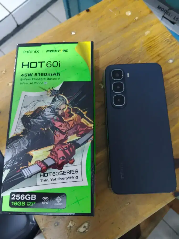 INFINIX HOT 60I RAM 8/256 BLACK SEKEN MULUS KOMPLIT ORIGINAL