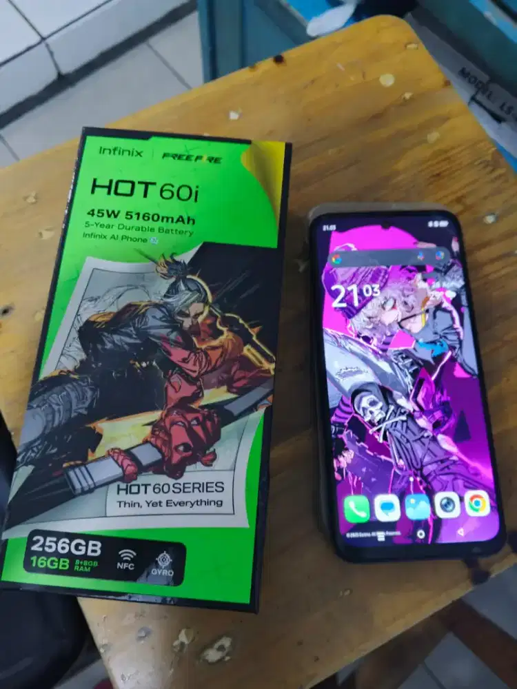 Handphone second Infinix hot 60i 8/256
