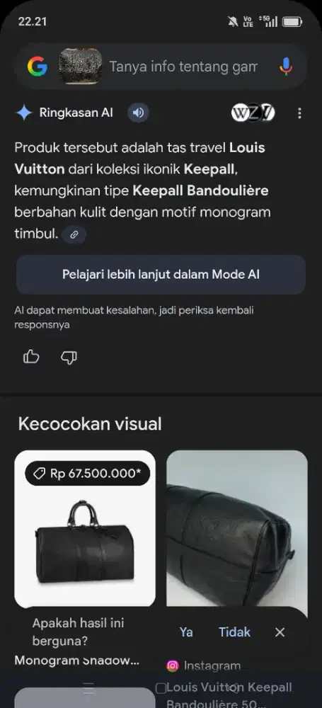 LV keepall 50 Ori Authentic