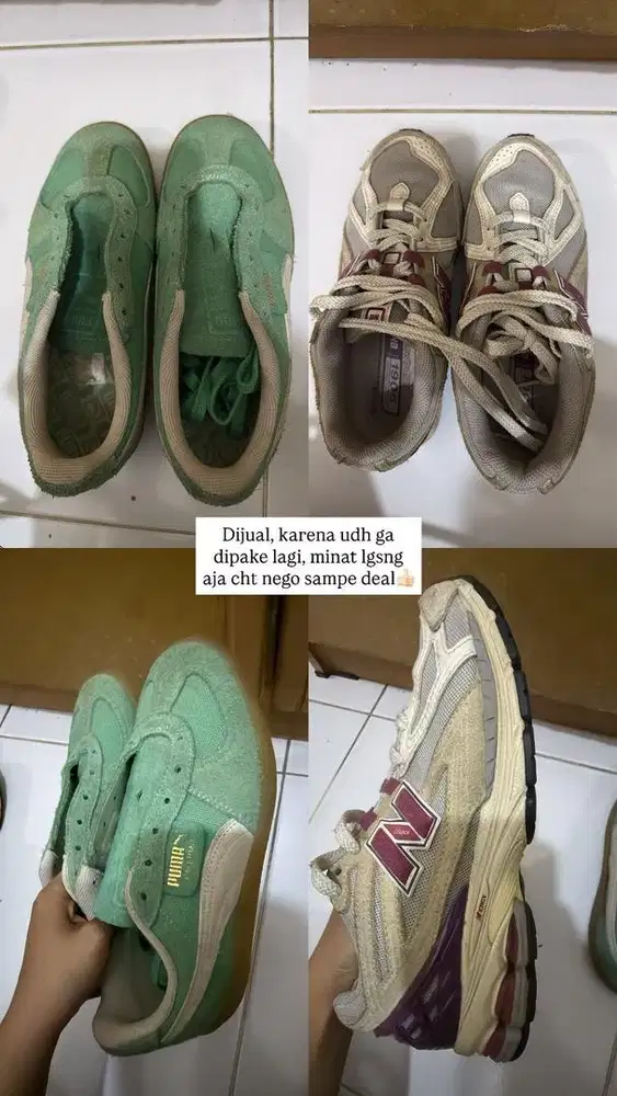 Dijual sepatu NB dan Puma