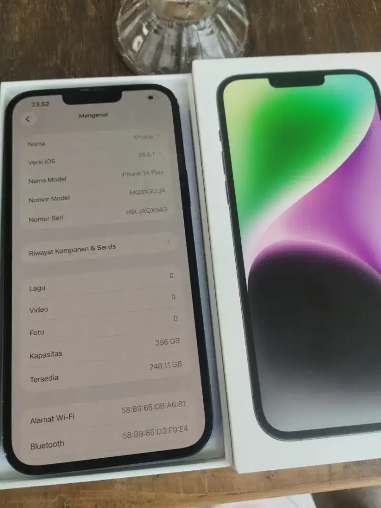 Iphone 14 plus 256 beacukai fullset ori