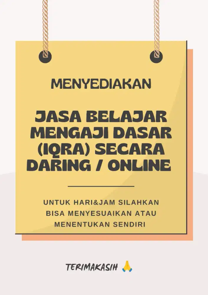 Jasa belajar mengaji dasar (iqra)