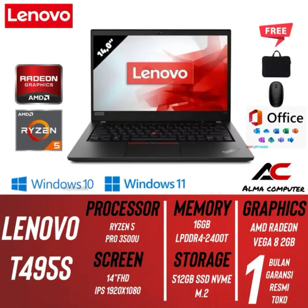 Lenovo Thinkpad Intel Core i5 Ram 8GB Ssd 256GB Win 10.