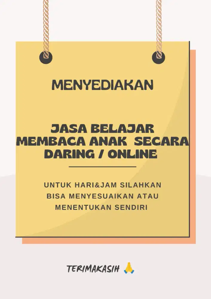 Menyediakan jasa belajar membaca anak