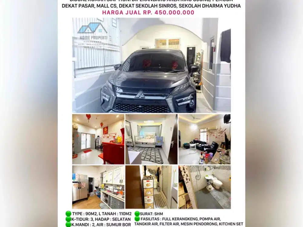 dijual rumah siap huni jln.rambutan riau ujung