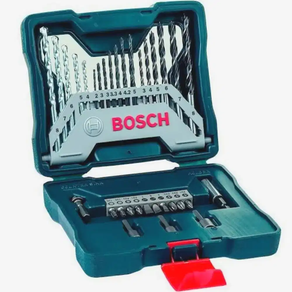 Mata bor set Bosch 33 pcs untuk tembok, besi, kayu mata obeng lengkap