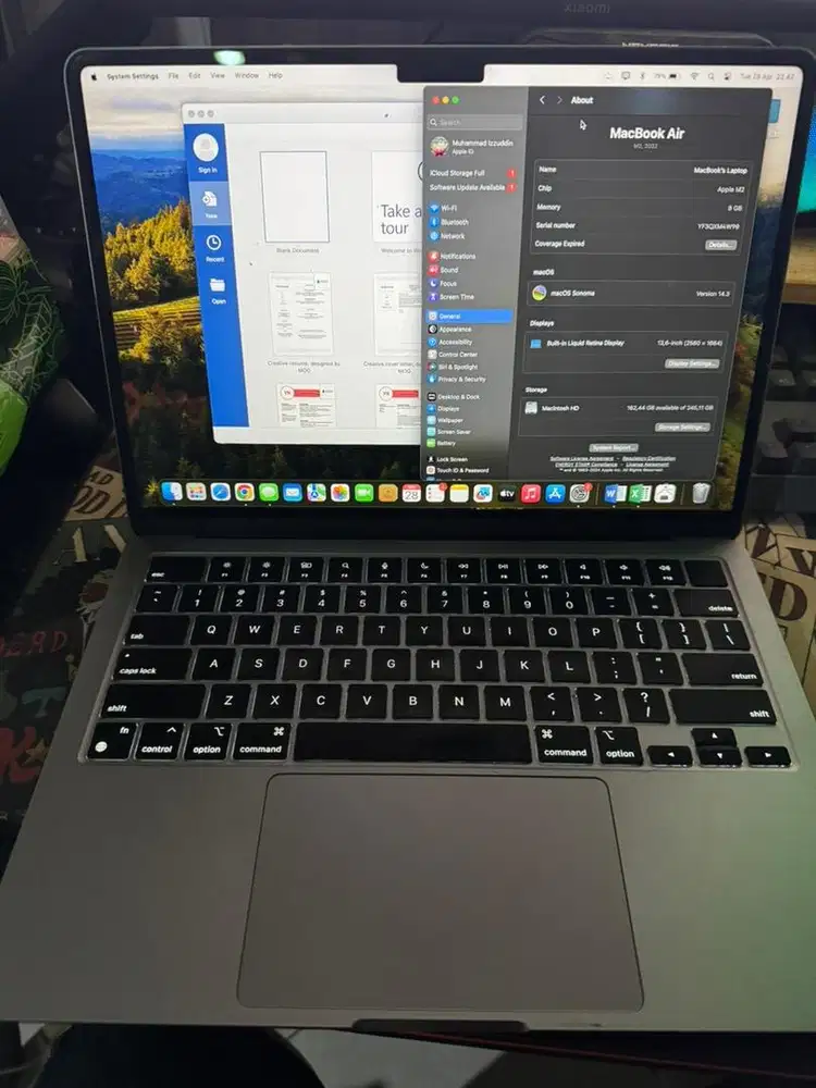 Macbook air m2 13.6 8/256 ex ibox