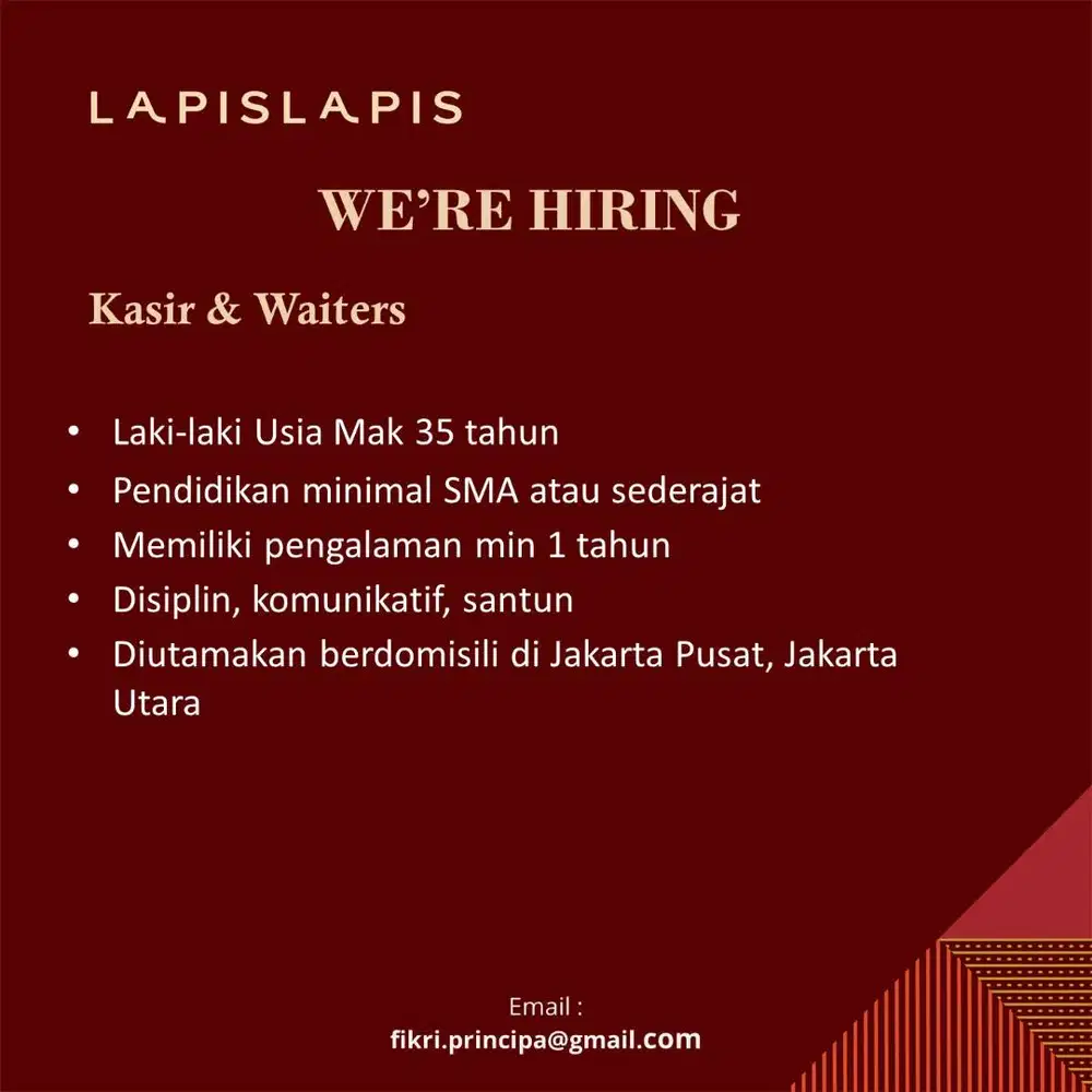 Kasir & Waiters