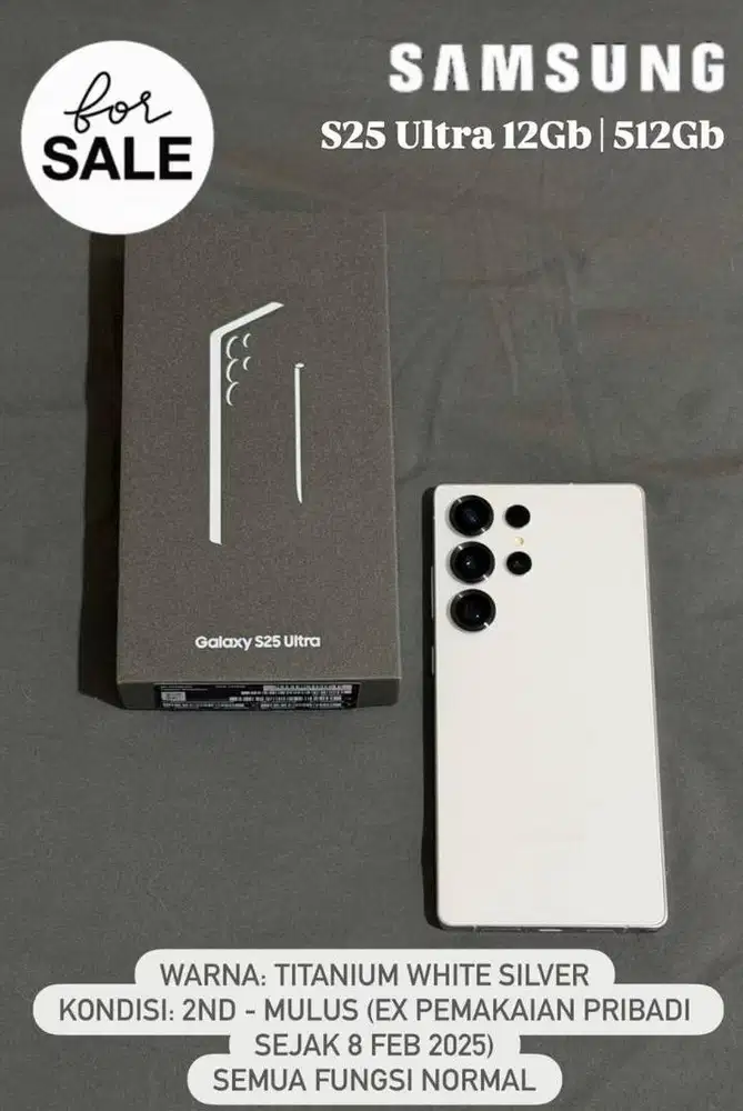 SAMSUNG S25 ULTRA - 512 GB TITANIUM WHITE SILVER