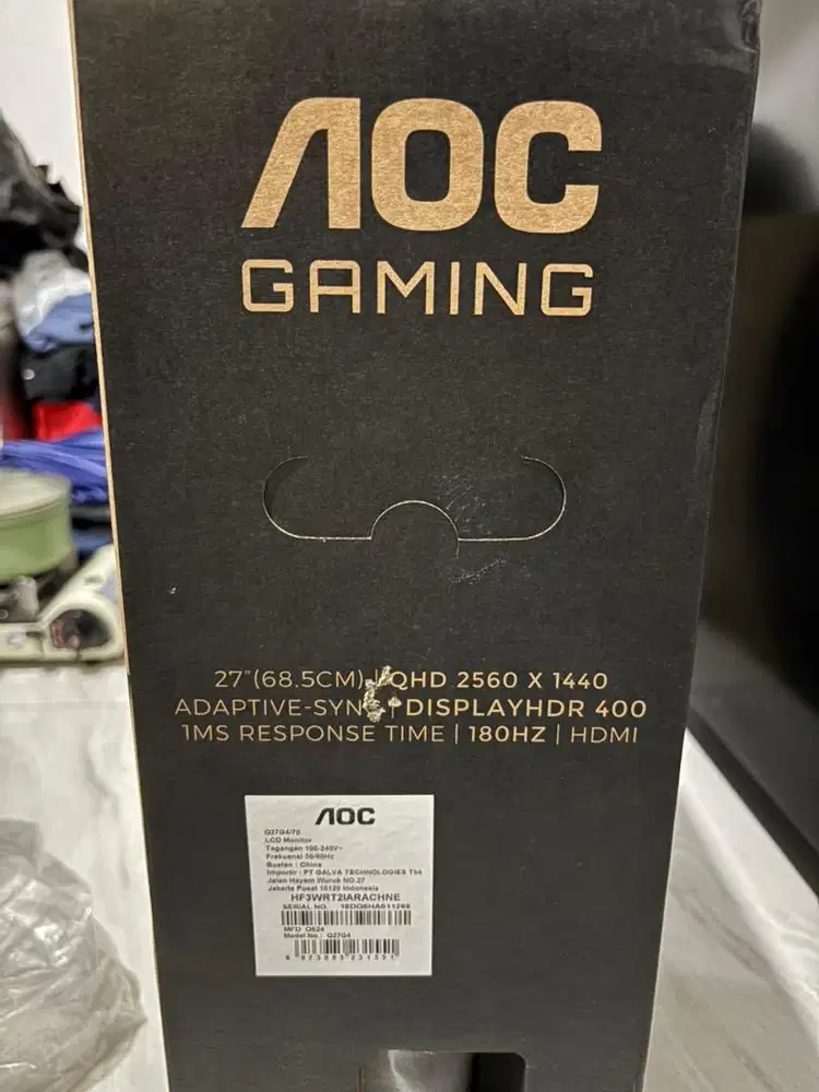 AOC Monitor Q27G4 2K 180 Hz 1MS