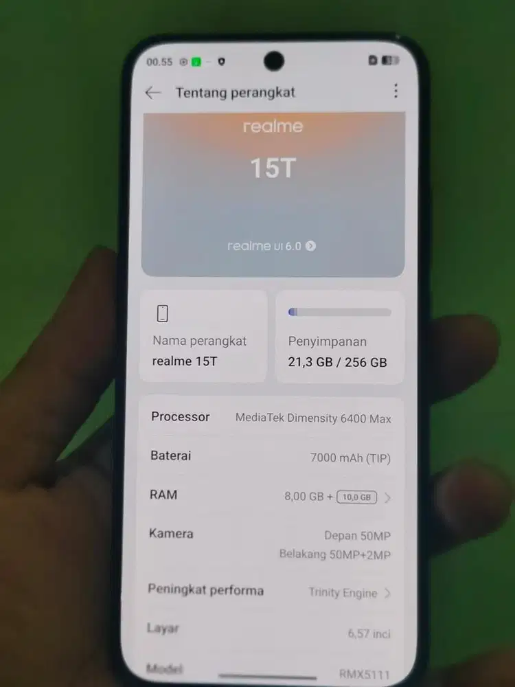 Realme 15T 5G 8/256 fullset