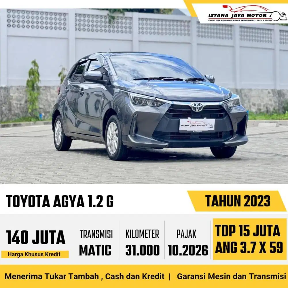 Toyota Agya 1.2 G AT 2023