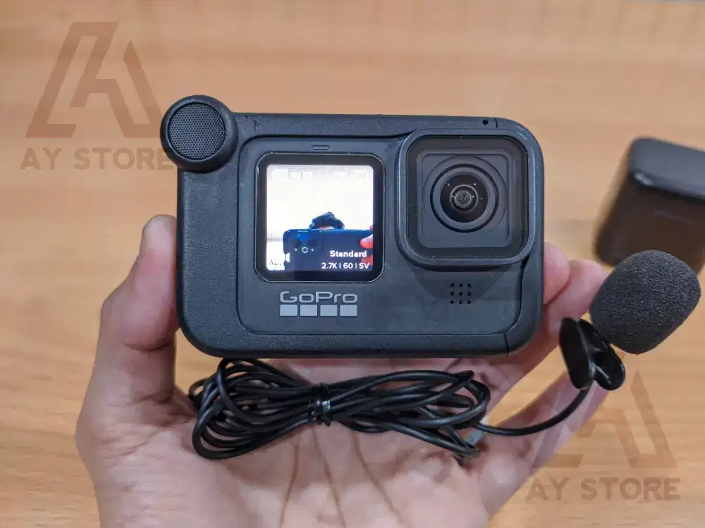 GoPro Hero 9 black + media mod siap motovlog