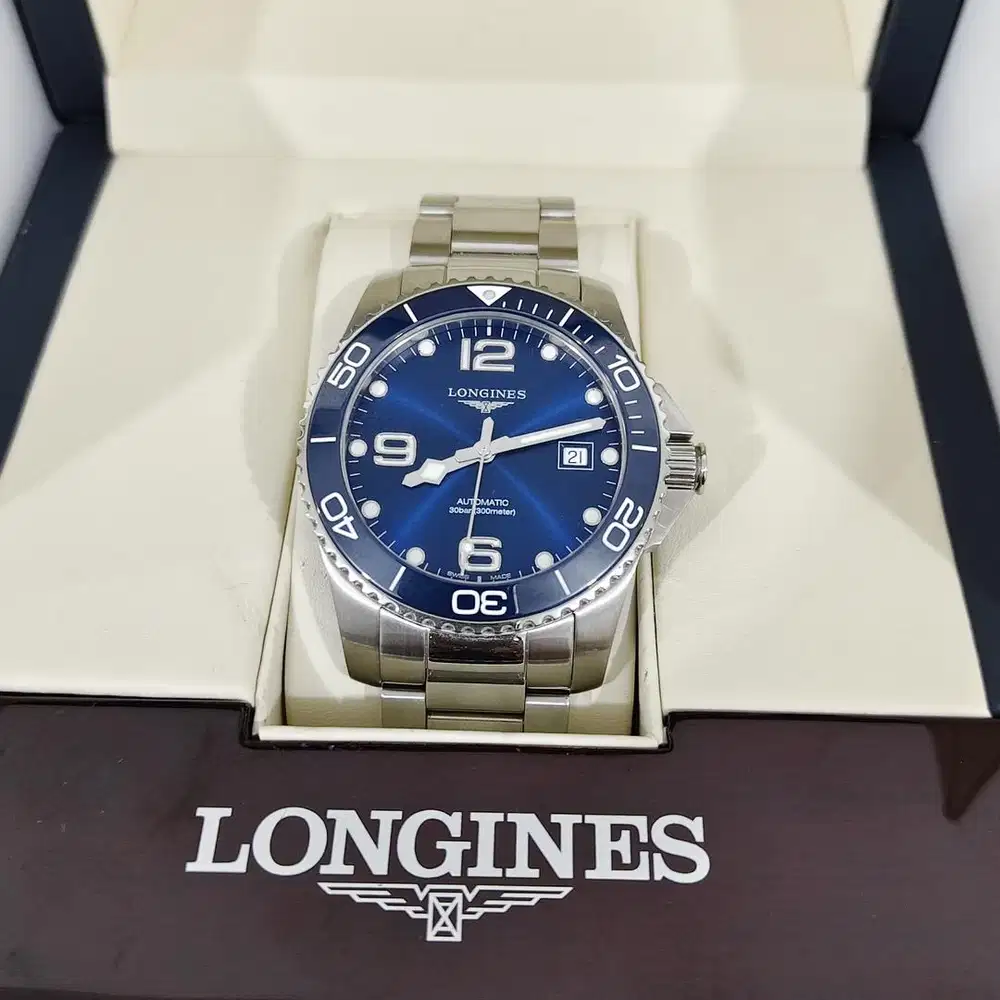 Longines HydroConquest 41mm blue dial full set Ceramic Bezel