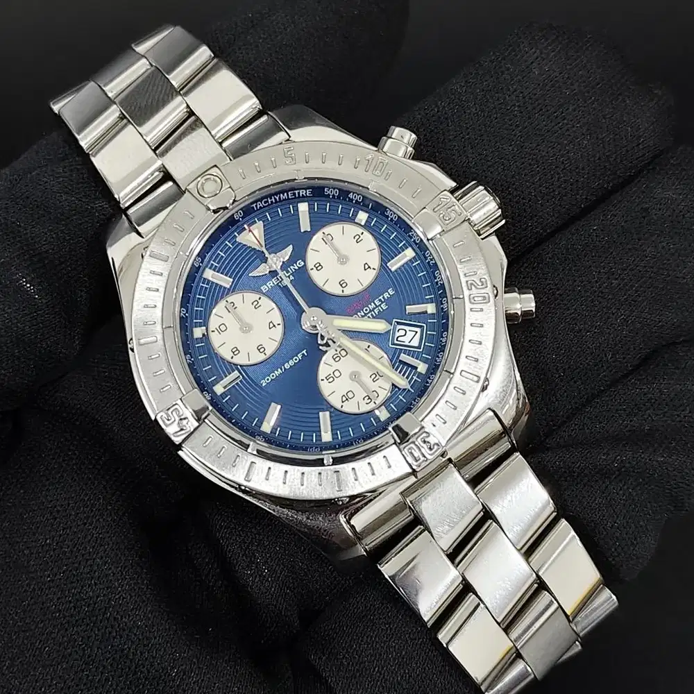 Breitling Colt Chronograph A73380 Blue Dial Quartz 41mm