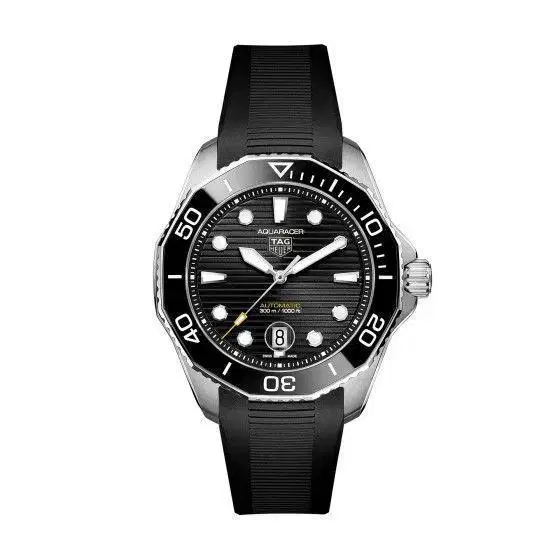 Tag Heuer Aquaracer Black Professional 300M Ceramic Date Rubber - New