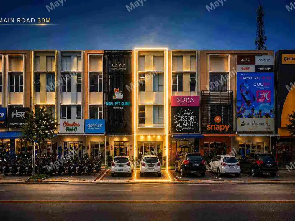 Ruko 3 Lantai Main Road 30M Paramount Serpong Siap Usaha