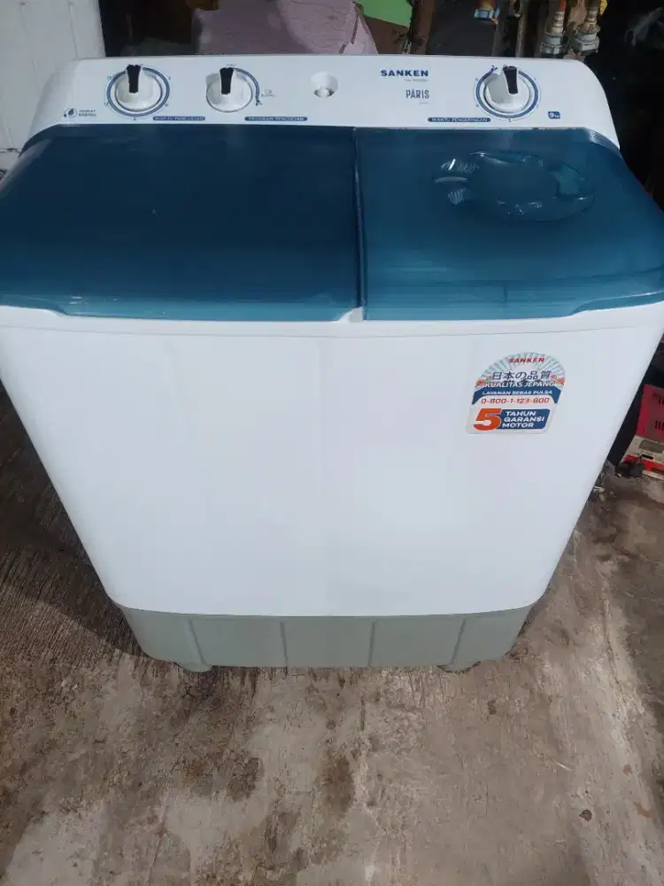 Mesin cuci Sanken kapasitas 9kg Normal semua tinggal langsung pakai