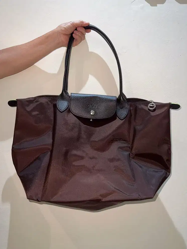 oringinal Longchamp size L warna moka