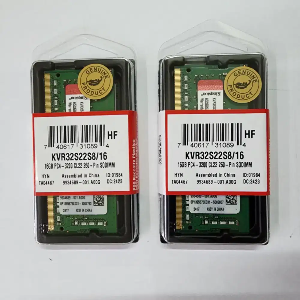 Ram Kingston 16GB DDR4 PC 3200 SODIMM Memory Laptop